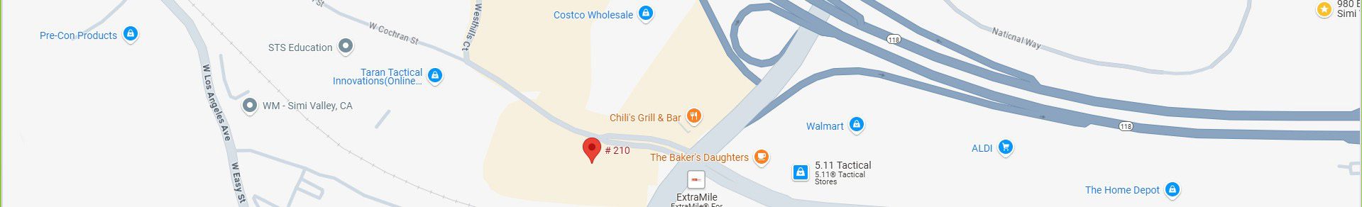 Map of EDM Services Location at 40 West Cochran Street, Suite 210, Simi Valley, CA. 93065