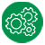 Gears icon for Mechanical Engineering in white color